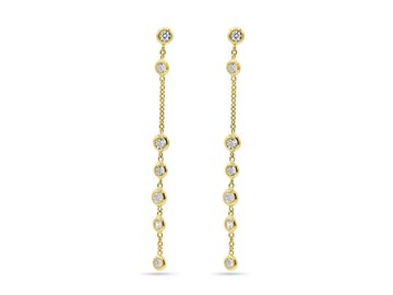 OORBEL AFHANGER ZIRCONIA - 18kt Geelgoud | COLLECTION VANSCHOENWINKEL