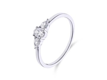 Ring Solitaire briljant - 18kt Witgoud | COLLECTION VANSCHOENWINKEL