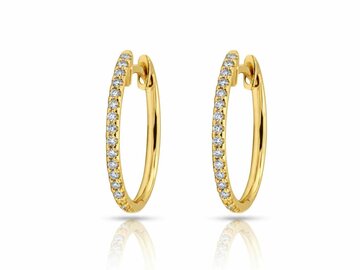 Oorbel Creolen Briljant - 18kt Geelgoud | COLLECTION VANSCHOENWINKEL