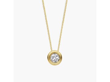 Lab Grown solitairketting  - 18kt Geelgoud | Lab Grown Collection VS