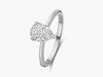 Lab Grown Diamond Solitair - 18kt Witgoud | Lab Grown Collection VS