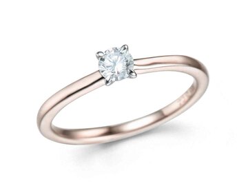 Ring Solitaire briljant - 18kt Bicolor | COLLECTION VANSCHOENWINKEL