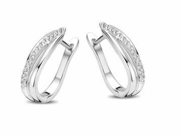 OORBELLEN CREOLEN ZIRCONIA - Naiomy (AG) Zilver