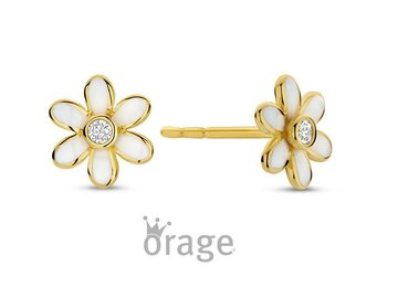 Oorbellen - 9kt Geelgoud | (Ag) Orage Zilver