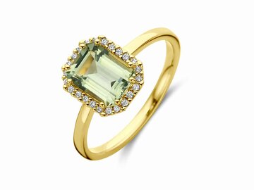 Ring briljant - 18kt Geelgoud | COLLECTION VANSCHOENWINKEL