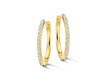OORBELLEN CREOLEN ZIRCONIA - Naiomy (AG) Zilver