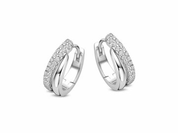 OORBELLEN CREOLEN ZIRCONIA - Naiomy (AG) Zilver