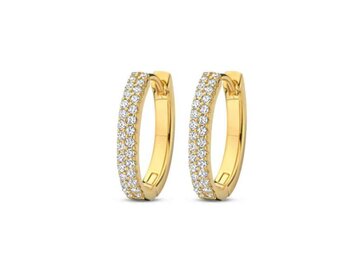 OORBELLEN CREOLEN ZIRCONIA - Naiomy (AG) Zilver