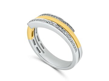 Ring briljant - 18kt Bicolor | COLLECTION VANSCHOENWINKEL