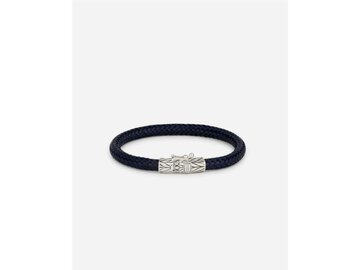 ARMBAND - ZILVER + LEER/STOF BTB | BUDDHA TO BUDDHA